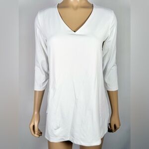 Judy P Women’s Size Medium V-Neck Micro Spandex Blend Top